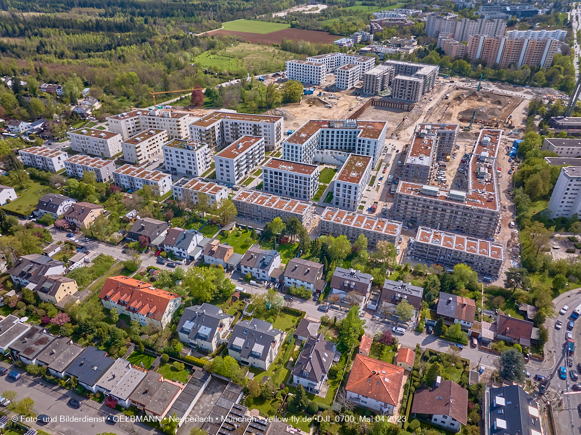 04.05.2023 - Luftbilder vom Alexisqaurtier und Pandion Verde in Neuperlach 04.05.2023 - Luftbilder vom Alexisqaurtier und Pandion Verde in Neuperlach